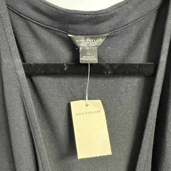 Ann Taylor Black Dress Small NWT Drape - Picture 2 of 6